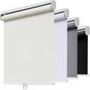 AOSKY Cordless Roller Shades Blackout Blinds for Windows Room Darkening Rolled Up Shades with Spring System, UV Protection Window Shades Door Blinds for Home and Office (37" W x 72" H, Ivory)
