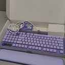 Wireless Keyboard and Mouse Combo - 9 Backlit Effects, Wrist Rest, Double-Shot Keycaps, Metal Panel, Long-Lasting Rechargeable, 2.4G Keyboard Mouse Set for Windows Mac PC Laptop  Sablute (Purple)