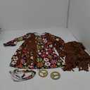 Haysandy Kids Hippie Costume Set 60s 70s Hippie Dress Peace Sign Party Accessories for Carnival Halloween Cosplay Party (Small, Cute Style)