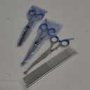 7 in 1 Dog Grooming Scissors Set with Safety Round Head, Sharp and Durable, with Two Stainless Steel Combs, Pet Grooming Scissors for Cats and Dogs