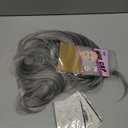 TISHINING Grey Wigs for White Women Medium Length Layered Silver Gray Wavy Wig with Bangs Natural Looking Heat Synthetic Side Part Salt and Pepper Wigs for Women