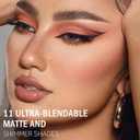 PROFESSIONAL MAKEUP Long Lasting Waterproof Eyeshadow Palette 11 Ultra-pigmented Shimmer & Matte Shades and Naked & Brown Warm Neutral makeup palette with Mirror - Blendable Multi-Purpose (IRIS)