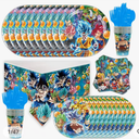 Dragon Ball Birthday Party Decoration Goku Balloons Stickers Tableware Paper Napkin Cup Pack of 20
