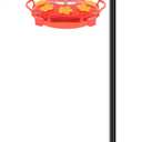 FEED GARDEN 76'' Bird Feeder Pole, Heavy Duty Shepherds Hooks for Outdoor with 7-Prong Base, Adjustable Shepherds Hook for Hummingbird Feeder, Lanterns, Plants, Wedding Decor (1 Pack)