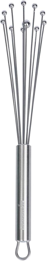 Restaurantware-German Standard 10.6 Inch Ball Whisk, 1 Dishwashable Kitchen Whisk - Ergonomic Handle, Durable, Stainless Steel Manual Egg Beater, Suitable For Whisking, Stirring, Mixing, Beating