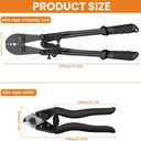 TooTaci Wire Rope Crimping Tool Kit, Include 14 inch Swaging Tool and Wire Rope Cutter, Cable Crimper for 1/16" to 1/8" Crimping Loop Sleeves