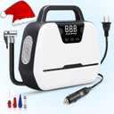 Air Compressor Tire Inflator AC 110V/ DC 12V Dual-use Portable Air Compressor with Emergency LED Light, Digital Pressure Gauge Tire Inflator for Car Tires, Motorcycle, Ball