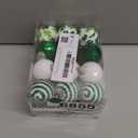 Deloky 24 PCS St.Patrick Day Sequin Ball Ornament- 1.6 Inch Green Shamrock Hanging Ball Ornament- Good Luck Clover Ball for Tree St.Patrick's Day Irish Festival Party Decoration