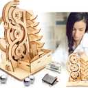 Solar 3D Wooden Puzzle Marble Run DIY Model Kit Craft Sets Wood Mechanical Toys Experiments Projects Birthday Gift for Adult Men Age 14+ Years Old