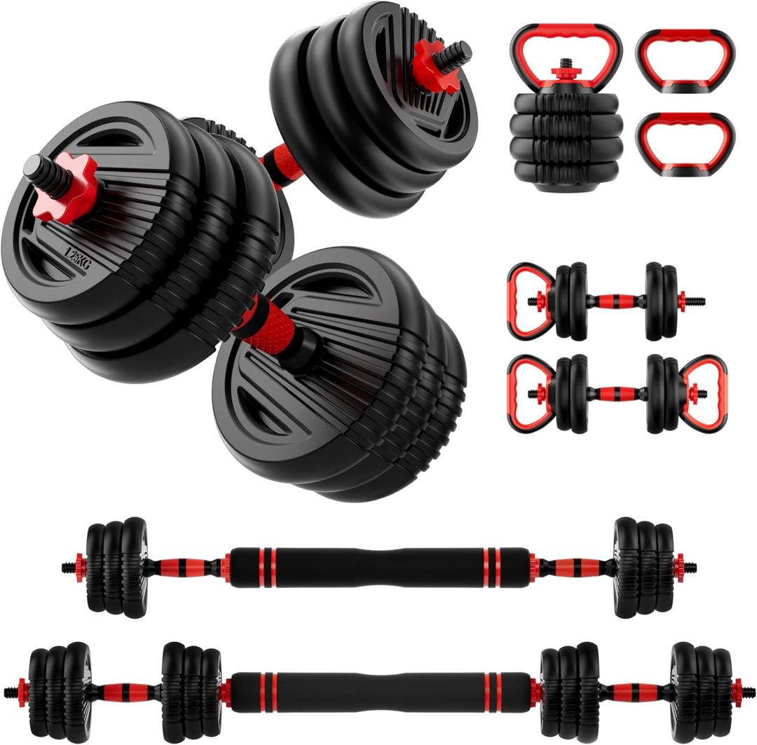 Adjustable Dumbbell Set,20/30/45/70/90lbs Free Weight with Connector