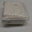 Levtex Home - Cross Stitch Cream Quilt Set - Full/Queen Quilt + Two Standard Pillow Shams - Cross Stitched Pattern - Quilt Size (88x92in.) and Pillow Sham Size (26x20in.) - Reversible - Cotton Fabric