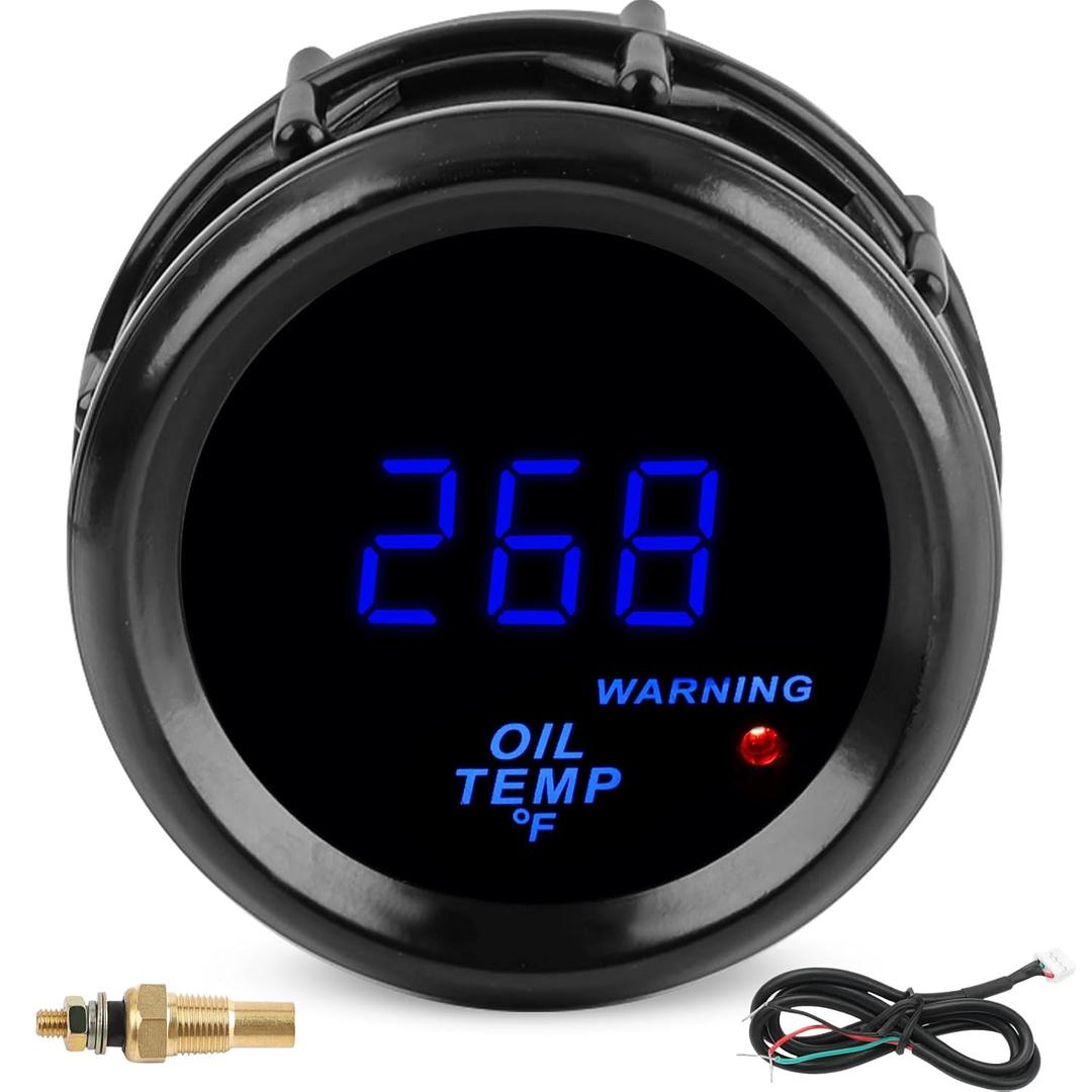 2inch 52mm Oil Temp Temperature Gauge Meter Kit 104-302 DC12V for Boat Marine Car Truck Vehicle Automotive