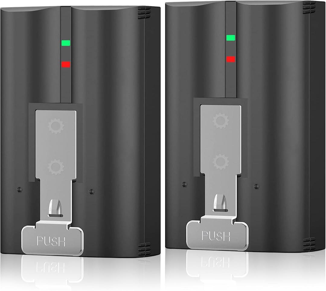 2-Pack 6040mAh Replacement Battery Compatible with Ring-Video Doorbell 2/3/3plus/4, Stick Up Cam (2nd & 3rd Gen) and Spotlight Cam, Lithium Li-ion Rechargeable V4 Battery for Ring Camera 3.65V