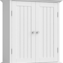 ChooChoo Bathroom Wall Cabinet, Over The Toilet Space Saver Storage Cabinet, Medicine Cabinet with 2 Door and Adjustable Shelves, Cupboard