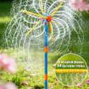 VATOS 59" Windmill Water Sprinkler Outdoor Yard Toy for Kids, New Upgrades Double-Sided with 6 Blades, 54 Spray Nozzles, 360 Spining Splash Summer Fun Play for Boys, Girls, Pets and Lawn Watering
