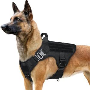 rabbitgoo Tactical Dog Harness for Large, Heavy Duty Pet Harness with Handle, No-Pull Service Vest Large Breed, Adjustable Military Dog Vest for Training Hunting Walking, Black, L rabbitgoo Tactical Dog Harness for Large, Heavy Duty Pet Harness with Handle, No-Pull Service Vest Large Breed, Adjustable Military Dog Vest for Training Hunting Walking, Black, L