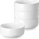 MALACASA 24 OZ Cereal Bowls, Porcelain Soup Oatmeal Bowls Set of 6, Kitchen Ceramic Serving Bowl, Dishwasher Microwave Oven Safe, White, Series LUNA