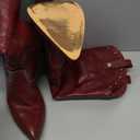 VOMIRA Knee High Cowboy Boots for Women Pointed Toe Chunky High Heels Pull-on Embroidered Boots Western Boots Wide Calf Cowgirl Boots Size 9