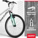 Huffy Stone Mountain Bike for Men and Women, 20/24/26, 6-Speed (20) or 21-Speed, Front or Dual Suspension (Varies), Multiple Colors, Adjustable Saddle, Shimano Equipped, All-Terrain Tires