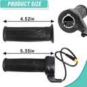 20X Full Twist Throttle Grip, 12V-72V Electric Bike Throttle, Waterproof Twist Throttle for E-Bike, Scooter, Motorcycle & Powersports, with Waterproof Connector