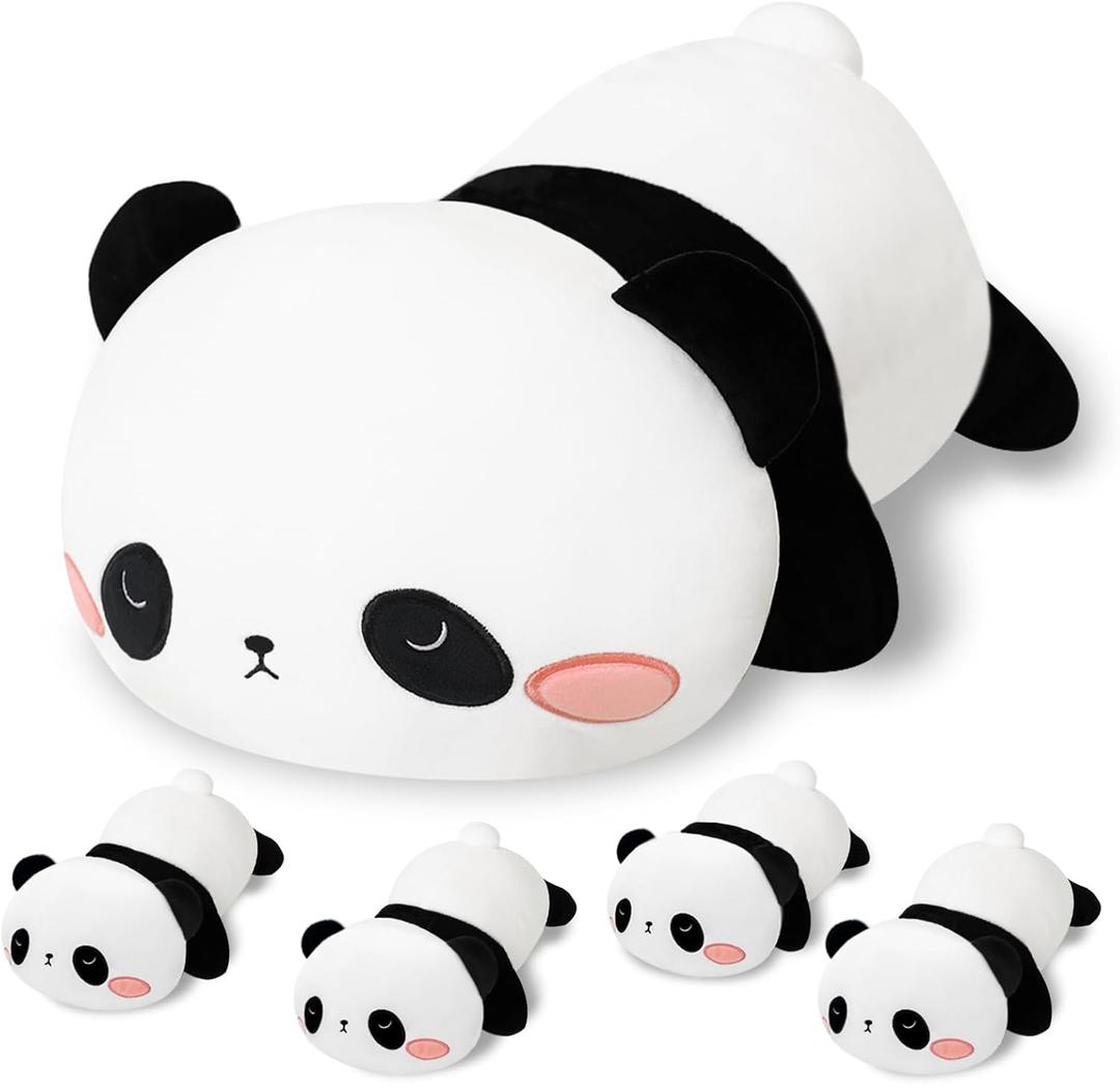 SQEQE Panda Stuffed Animals with Babies Inside Belly  1 Mommy Stuffed Panda with 4 Cute Babies Plushie Gifts Ideal for Kids and Adults