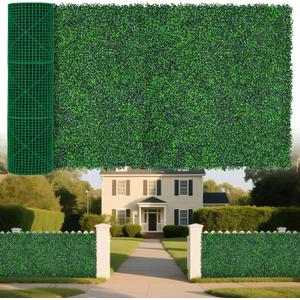 Yangrass Artificial Boxwood Greenery Wall Roll, 60"x180" in 1pcs (75 sqft)