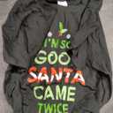 Womens Santa Came Twice Christmas Funny Sexy Naughty Claus T-Shirt XL