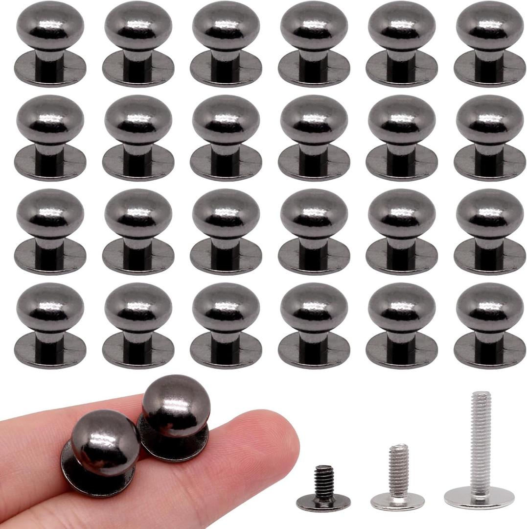 Mini Drawer Pulls, Small Knobs for Jewelry Box, Metal Round Mini Knobs Handles Diameter 0.47inch for Jewelry Case, Wood Case, Drawer, Cabinets, Closet, Cupboard (26pcs, Black)