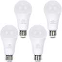 TJBB 4 Pack A19 E26 3-Way LED Light Bulbs, 5W=50W / 10W=100W / 15W=150W Equivalent, 4000K Cool White, 700/1400/2100 Lumens, Three Way Energy Saving Bulbs Non-Dimmable