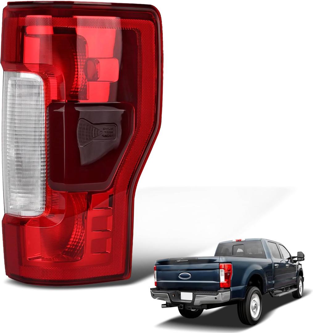 Tail Lights Compatible With 2017 2018 2019 Ford F250 F350 Super Duty Halogen w/Blind Spot Replace KC3Z13404C (Right Passenger Side)