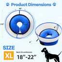 2-in-1 Inflatable Dog Cone Collar with Detachable Anti-Licking Shield, Soft Adjustable Elizabethan Collar for Dogs After Surgery (XL, Blue)
