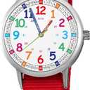 ITOOZYNN Kids Watch for Girls and Boys,for Children's Toddler Learning Time and Easy to Read Time, Analog Watch for Boys and Girls Ages3~11 (Red)