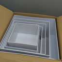 12" to 6" White Buffet Risers with Mini Sign and Makers, Large Food Risers for Buffet Table, Display Shelf Stands for Party, Catering, Dessert, Jewelry Collectibles, Nesting Cube Boxes with Hollow Bottoms Set, White(12",10",9",8",7.5",7",6.8",6")