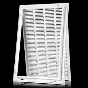20"Wx30"H Return Air Grille [Duct Opening Size] Return Vent Cover for Wall or Ceiling,Steel Return Air Grill Removable Face/Door for 1 inch Filters (20"W x 30"H [Duct Opening])