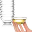 Mini Glass Bowls, 3in 2.5oz Small Prep Bowl, 10 pcs Stackable Pinch Bowls for Dipping Spices Sauce