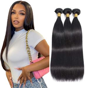 Straight Bundles Human Hair 1B Human Hair Bundles Brazilian Virgin 24 26 28 Inch Natural Black Straight Bundle Human Hair Extensions 50 Gram Per Bundle