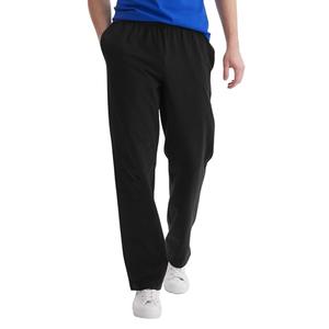 Hanes Essentials Sweatpants, Men’s Cotton Jersey Pants with Pockets, 33”, Black, Large