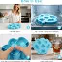 2 x Fu Store Ice Cube Tray Silicone Ice Cube Trays with Cute Marine Life Shapes, Small