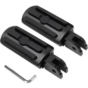 Motorcycle Front Rider Foot Pegs Compatible with Harley Softail Breakout Street Bob Sport Glide Low Rider FLSB FXST FXBB FXBBS FXLR FXLRS FXBR FXBRS RH1250S 2018-2025(Black)