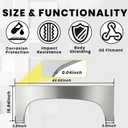 2PCS Wheel Arch Repair Panel Compatible with 2007-2014 Chevy Chevrolet Silverado 1500 2500HD 3500HD Truck Bed Rear Upper Wheel Arch Patch Quarter Panels Replacement Driver & Passenger Side (Silver)