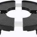 CASIMR Plant Caddy with Wheels, Heavy Duty 440lbs Capacity Rolling Plant Stand, 15-20 Inch Adjustable Indoor Outdoor Plant Dolly, Round Plant Roller Base Flower Pot Rack Holder Trolley Casters Tray (Black)