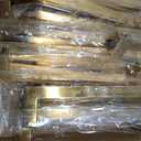 Ravinte 10 Pack Squre Cabinet Pulls 5 Inch Brushed Brass Kitchen Cabinet Handles Gold Kitchen Hardware for Cabinet Gold Drawer Pulls Square Cabinet Pulls Drawer Handles Come with Screwdriver