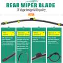 26" 16" 13" Windshield Wiper Blades Replacement for BMW X1 2016 2017 2018 2019 2020 2021 2022 2023 2024 2025 F48 U11 Premium All Weather Front Rear Wipers Set - OEM Quality (Pack of 3)