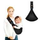 Baby Sling Carrier, Baby Carrier Newborn to Toddler, Adjustable and Lightweight Toddler Carrier(10-30lbs), Baby Sling with Safety Buckle(Mesh, Black)