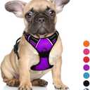 BARKBAY No Pull Dog Harness Large Step in Reflective Dog Harness with Front Clip and Easy Control Handle for Walking Training Running(Purple,S)
