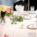 Cabilock 4Pcs Artificial Eucalyptus Candle Rings Wreaths for Pillar Candles Boho Wedding Table Centerpieces Spring Home Party Decor