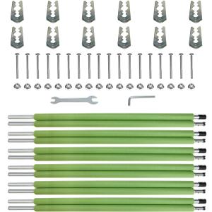 Universal Trampoline Poles, Replacement Poles with Clamp and Hardware and Enclosure Pole Connecters and Screws and Bolts, Pole Caps Fits Most Trampoline