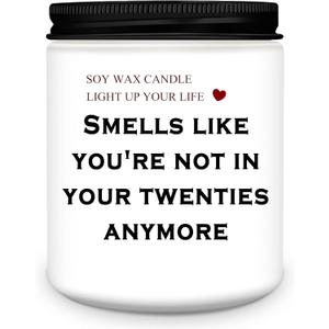 Homsolver 30th Birthday Candle Gifts for Women Men, Happy 30th Birthday Decorations Gift for Her Him, Funny 30 Years Old Gifts Ideas- Lavender Candles