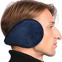 4 x HIG Ear Warmer Unisex Classic Fleece Earmuffs Winter Accessory Outdoor Earmuffs (Blue)