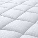 Waterproof Mattress Topper - 3D Air Fabric – Noiseless, Breathable, Washable, Cooling Mattress Topper Elastic Fits up 8'' to 21'' Depth - White Bed Cover 39"x75" (Twin)